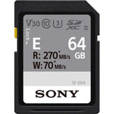 Sony 64 GB SD card SF-E64/T1 with read upto 270 mb/s and write upto 70 mb/s