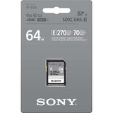 Sony 64 GB SD card SF-E64/T1 with read upto 270 mb/s and write upto 70 mb/s